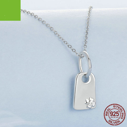 925 Silver Simple Brand Engraved DIY Pendant/Lorena